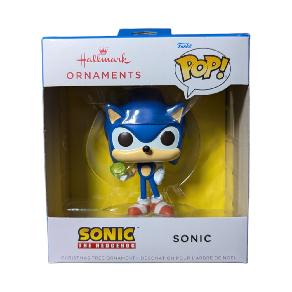 Hallmark Sonic The Hedgehog With Emerald Funko POP! Christmas Ornament NIB Gift
